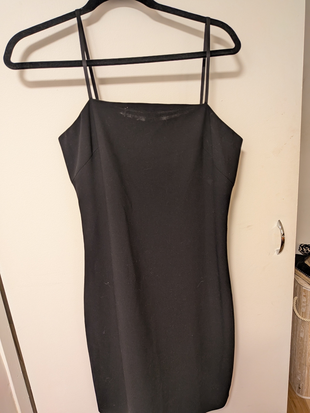 Elizabeth and James Black Mini Slip Dress